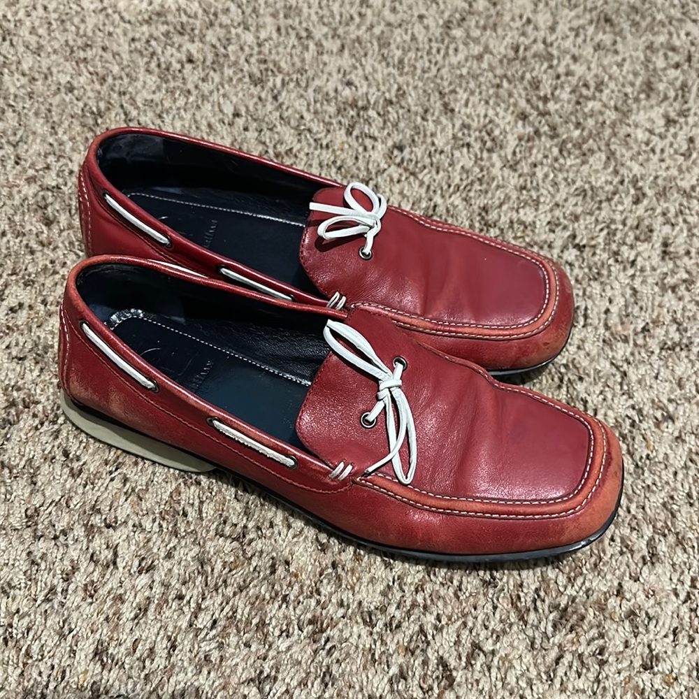 Cole Haan Shoes | Cole Haan Red Loafer Slip Ons | Color: Red | Size: 8.5